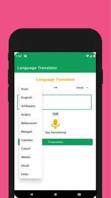 Language Translator android App screenshot 0